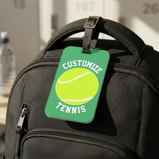 Aangepaste naam van tennisteam / Gepersonaliseerde Bagagelabel