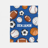 Aangepaste naam van toegewezen sporters fleece deken (Voorkant)