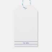 Aangepaste naam van & tot | Candy Cane Christmas Cadeaulabel (Achterkant)