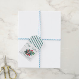 Aangepaste naam van & tot | Candy Cane Christmas Cadeaulabel