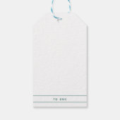 Aangepaste naam van & tot | Candy Cane Christmas Cadeaulabel (Achterkant)