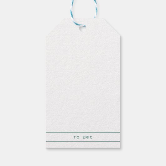 Aangepaste naam van & tot | Candy Cane Christmas Cadeaulabel (Achterkant)