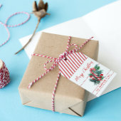 Aangepaste naam van & tot | Candy Cane Christmas Cadeaulabel