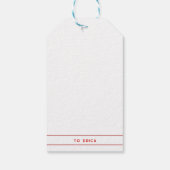 Aangepaste naam van & tot | Candy Cane Christmas Cadeaulabel (Achterkant)