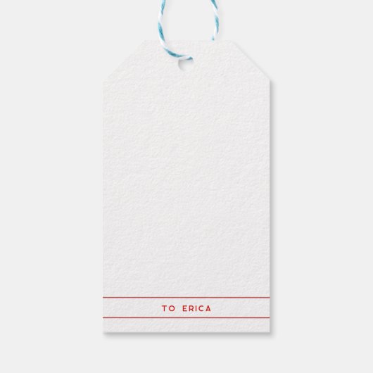 Aangepaste naam van & tot | Candy Cane Christmas Cadeaulabel (Achterkant)