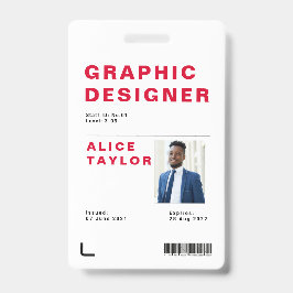 Aangepaste naam van werknemer  badge