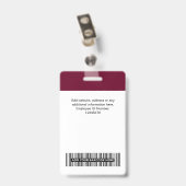 Aangepaste naam van werknemer Bedrijfslogo QR-code Badge (Achterkant met clip)