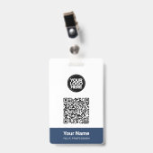 Aangepaste naam van werknemer Zakelijk logo QR-cod Badge (Voorzijde met clip)