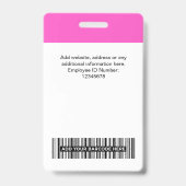 Aangepaste naam van werknemer Zakelijk logo QR-cod Badge (Achterkant)