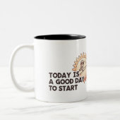 Aangepaste naam Vandaag is een goede dag om mok te (Links)