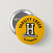 Aangepaste naam Varsity Cheer-speld, Schoolgeest Ronde Button 5,7 Cm (Voorkant /achterkant)