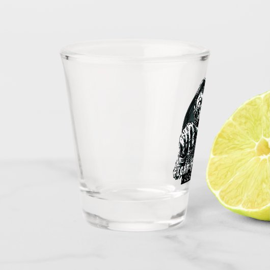 Aangepaste naam: "Vecht de dood" Zombie-glas Shot Glas (Links)