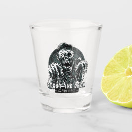 Aangepaste naam: "Vecht de dood" Zombie-glas Shot Glas