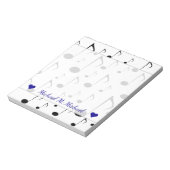 Aangepaste naam + Veel Notitieblok voor muzikaal n (Linkerzijde)