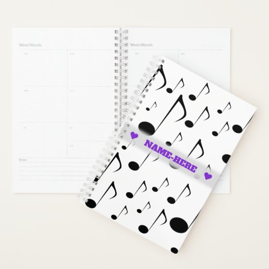 Aangepaste naam + veel patroonpatronen voor muziek planner (Display)