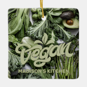 Aangepaste naam Vegan Keramisch Ornament