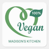 Aangepaste naam Vegan Labels (Voorkant)