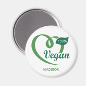 Aangepaste naam Vegan Magneet (Voorkant / Achterkant)