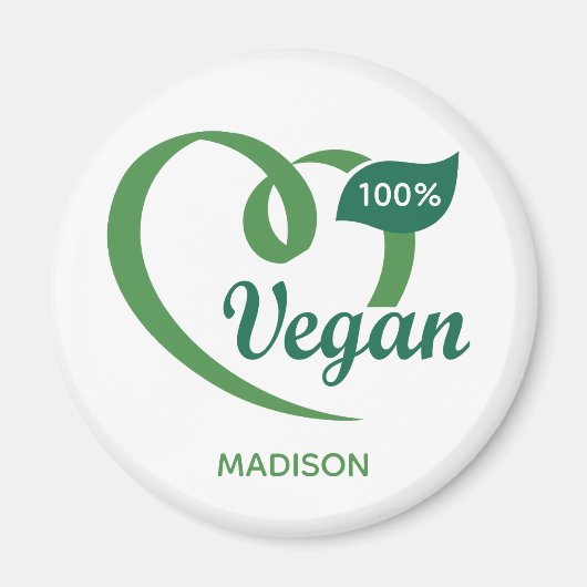 Aangepaste naam Vegan Magneet (Voorkant)