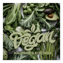 Aangepaste naam Vegan Perfect Poster