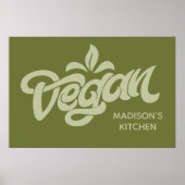 Aangepaste naam Vegan Poster (Voorkant)