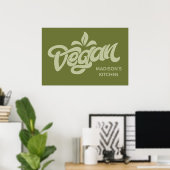Aangepaste naam Vegan Poster (Thuiskantoor)