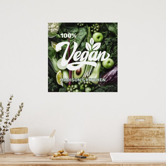 Aangepaste naam Vegan Poster (Keuken)