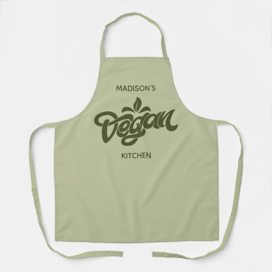 Aangepaste naam Vegan Schort (Voorkant)