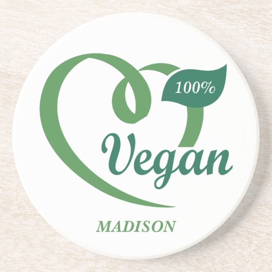 Aangepaste naam Vegan Zandsteen Onderzetter (Voorkant)