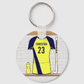 Aangepaste Naam Veld Hockey Sleutelhanger (Voorkant)