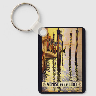 Aangepaste naam Venice (Venise) Vintage Travel Sleutelhanger