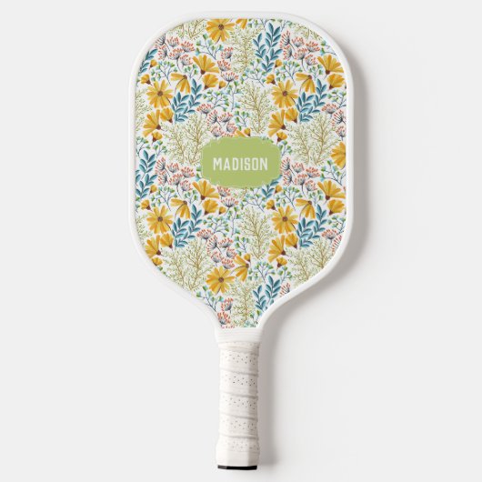 Aangepaste naam ventilatorillustratie pickleball paddle (Achterkant)
