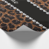 Aangepaste naam verbrand goudglittersplaat cadeaupapier (Hoek)