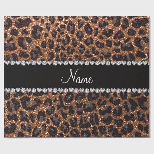 Aangepaste naam verbrand goudglittersplaat cadeaupapier (Vlak)