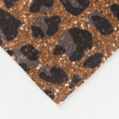 Aangepaste naam verbrand goudglittersplaat fleece deken (Hoek)