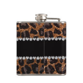 Aangepaste naam verbrand goudglittersplaat heupfles (Achterkant)