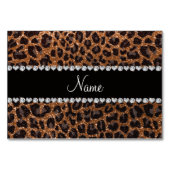 Aangepaste naam verbrand goudglittersplaat kaart (Voorkant)