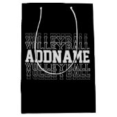 Aangepaste naam Verdwijnend Volleybal Logo Teamspe Medium Cadeauzakje (Voorkant)