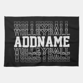 Aangepaste naam verdwijnende volleybal logo teamsp theedoek
