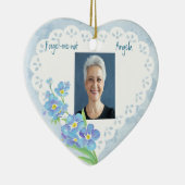 Aangepaste naam vergeten-me-niet-Waterverf ventila Keramisch Ornament (Rechts)