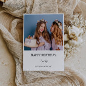 Aangepaste Naam Verjaardag Fotokaart voor Vriend Kaart