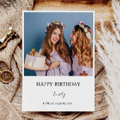 Aangepaste Naam Verjaardag Fotokaart voor Vriend Kaart