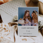 Aangepaste Naam Verjaardag Fotokaart voor Vriend Kaart