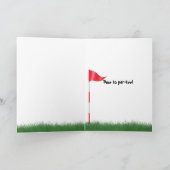 Aangepaste Naam Verjaardag Golf Ball op een T-shir Kaart (Binnen)