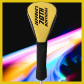 Aangepaste naam Verjaardag Goud en Zwart Golfheadcover