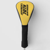 Aangepaste naam Verjaardag Goud en Zwart Golfheadcover (Voorkant)