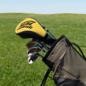 Aangepaste naam Verjaardag Goud en Zwart Golfheadcover (Insitu)