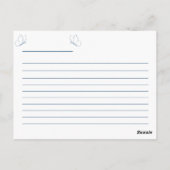 Aangepaste Naam Verjaardag Groet - Bloemen & Vlind Briefkaart (Achterkant)