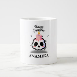 Aangepaste naam verjaardag grote koffiekop