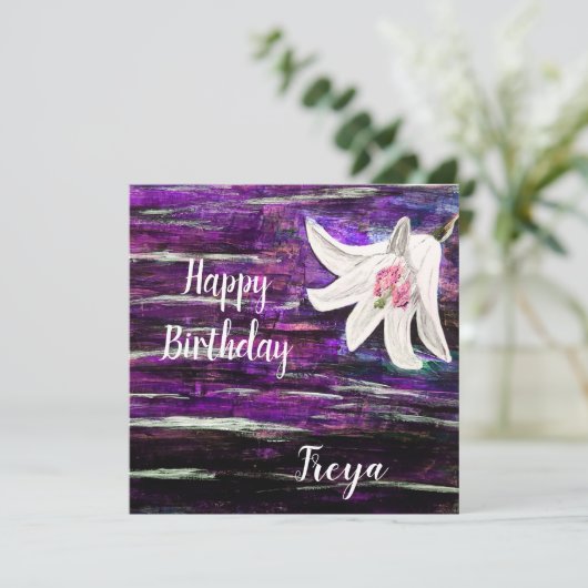 Aangepaste naam Verjaardag Kaart (Staand voorkant)